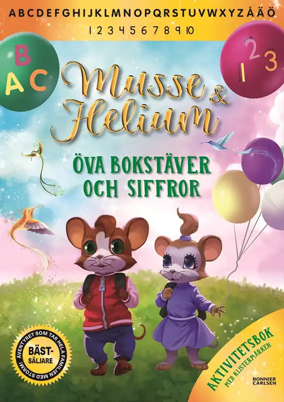 Musse & Helium: Öva bokstäver och siffror Reapris